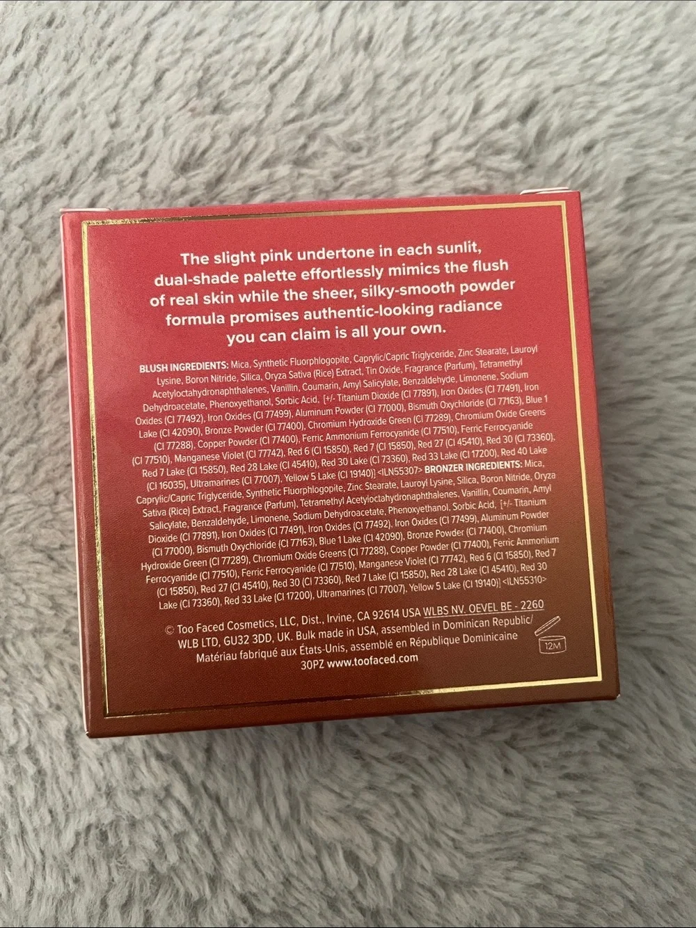 Too Faced Sun Bunny Blushing Bronzer - Pink & Gold Packaging